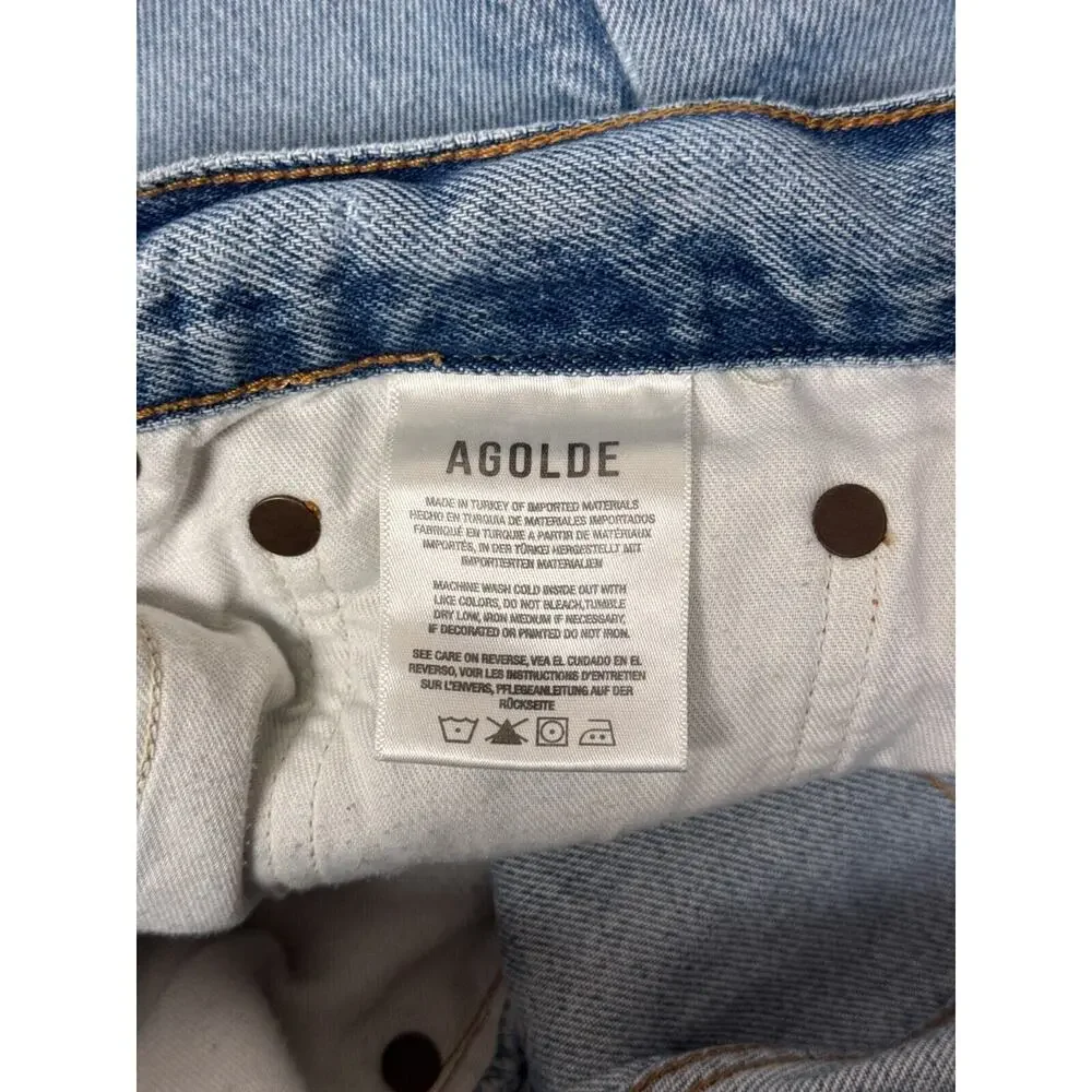AGOLDE Jeans 28 Womens 90s Mid Rise Loose Fit Distressed Denim